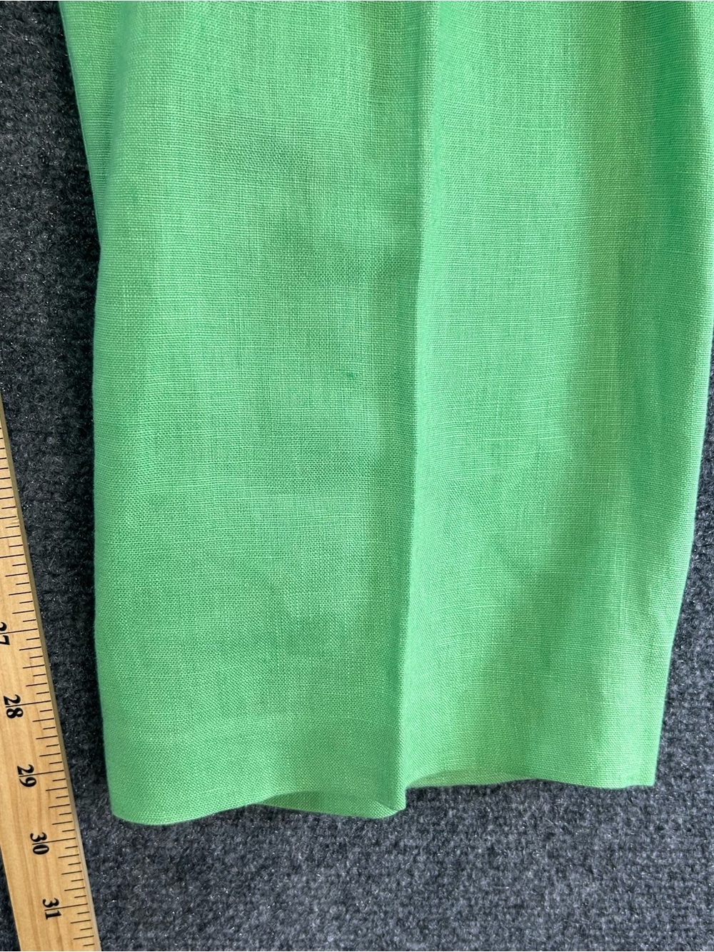 JM Collection Womens Green 100% Linen 2pc Set Blazer Sz 16 Cropped Pants Sz 14 - Picture 14 of 16